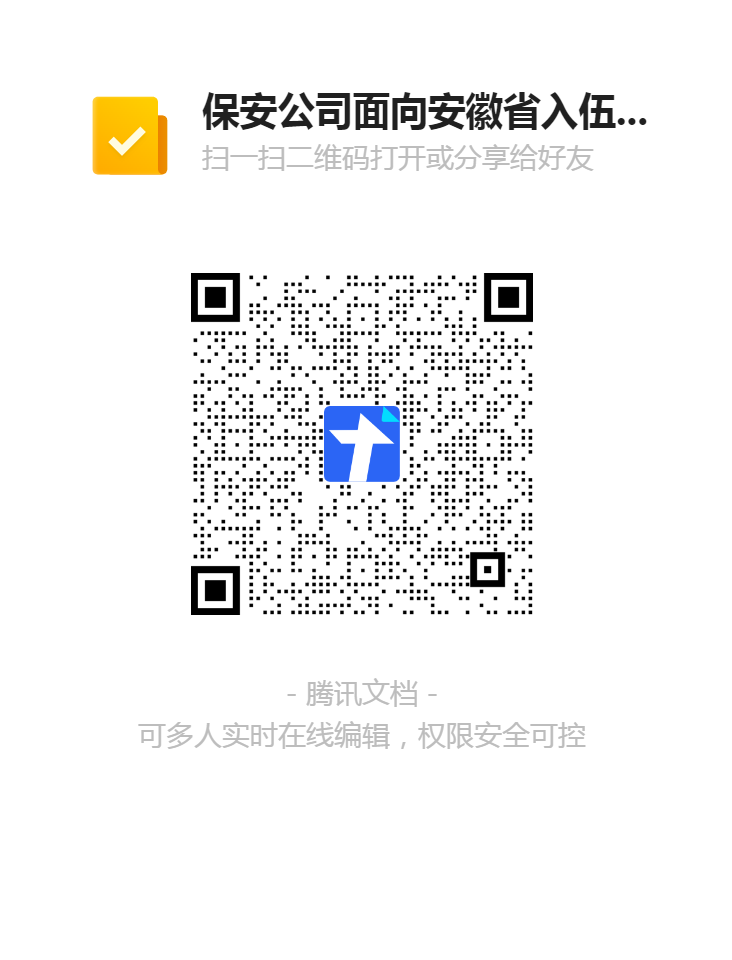 保安公司面向安徽省入伍高校畢業(yè)生招聘報(bào)名登記表二維碼.png